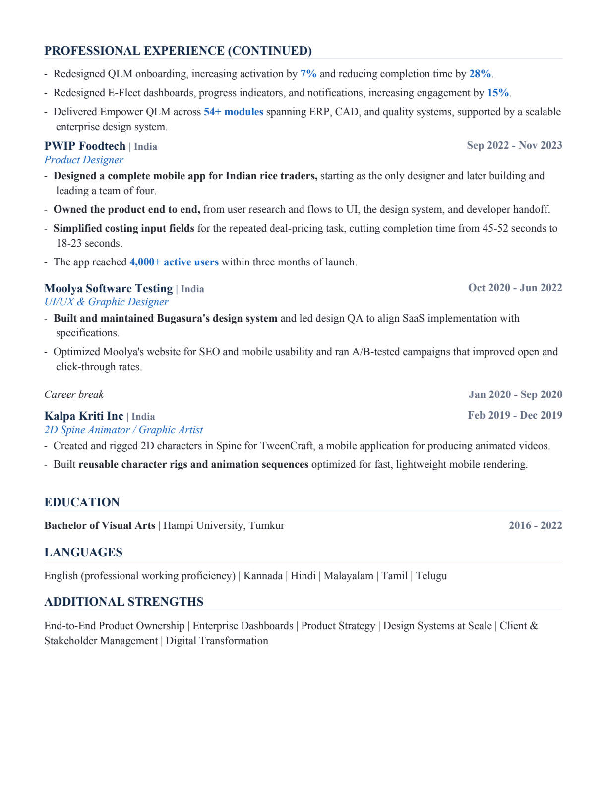 Amal K Saji résumé, page 2